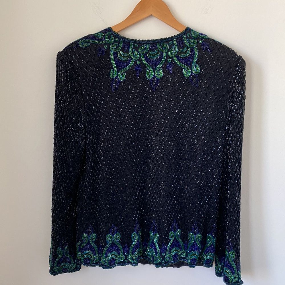Vintage Silk Beaded Open Top - Picture 14 of 17